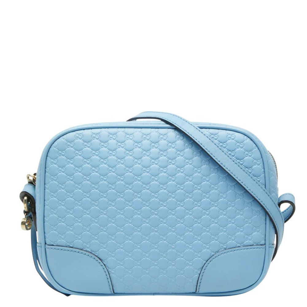 Gucci Microguccissima Crossbody Bag Blue Leather